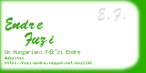 endre fuzi business card